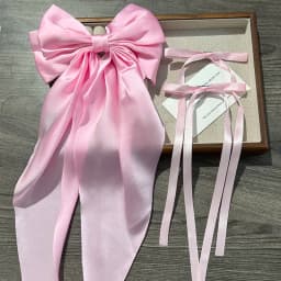 Korean Simple Bow Hairpin Sweet Ribbon Hair Clip Clamp Barrettes Bow Ponytail Tie Hairgrip Women Girls Hair Accessories Headwear