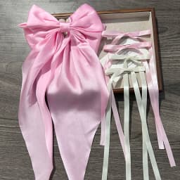 Korean Simple Bow Hairpin Sweet Ribbon Hair Clip Clamp Barrettes Bow Ponytail Tie Hairgrip Women Girls Hair Accessories Headwear