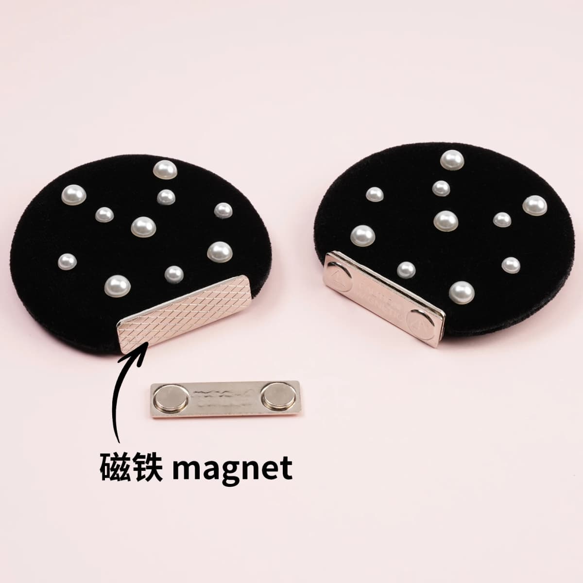 1 Pairs Mickey Minnie Mouse Ear Accessories Creative Magnetic DIY Hat Decoration Fashion Solid Color Fun Hair Accessories