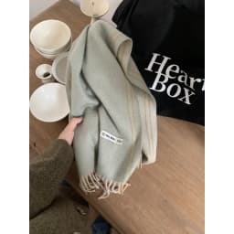 High Quality Australia100% Pure Wool Scarf Women Fall Winter Design Double-Sided Stitching Knitted Cashmere Shawl Female Muffler