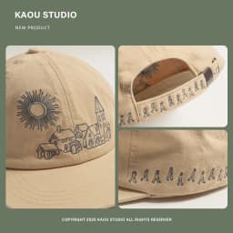 Heavy Embroidery Flat Brim Baseball Cap Niche Unisex Hip Hop Duckbill Cap Fashion Versatile