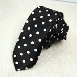 Black and white striped tie narrow version girls casual 5CM hand play trend earth cool dance