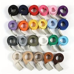 Women's Polyester-Cotton Canvas Woven Belt, Frosted Smooth Buckle Belt, Available in Multiple Colors, Candy-Colored Belt