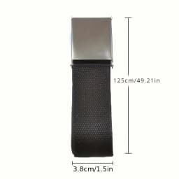 Women's Polyester-Cotton Canvas Woven Belt, Frosted Smooth Buckle Belt, Available in Multiple Colors, Candy-Colored Belt