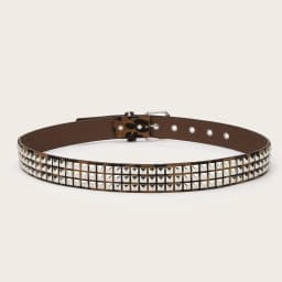 1pc Men's Punk Y2k Rock Leopard Print Rivet Belt Jeans Versatile Decorative Belt