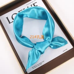 Solid-color Square Scarf single-color Imitation Silk Small Square Plain Glossy Satin Color Tween Performance Silk Scarf SJ19
