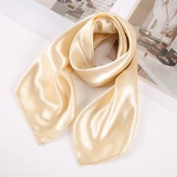 Solid-color Square Scarf single-color Imitation Silk Small Square Plain Glossy Satin Color Tween Performance Silk Scarf SJ19