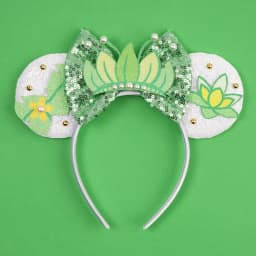 Princess and Frog Themed Mouse Ears Headbands Women Party Hair Accessories Bird DIY Headband for Girls Kids Sequins Bow Hairband