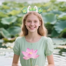 Princess and Frog Themed Mouse Ears Headbands Women Party Hair Accessories Bird DIY Headband for Girls Kids Sequins Bow Hairband