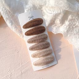 6PCS Cute Printing BB Hair Clips Fashion Handmade Crochet Girl Hair Clips Baby Hair Accessories Kids Accessories Headwear Gift