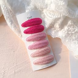 6PCS Cute Printing BB Hair Clips Fashion Handmade Crochet Girl Hair Clips Baby Hair Accessories Kids Accessories Headwear Gift