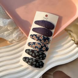 6PCS Cute Printing BB Hair Clips Fashion Handmade Crochet Girl Hair Clips Baby Hair Accessories Kids Accessories Headwear Gift