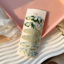 6PCS Cute Printing BB Hair Clips Fashion Handmade Crochet Girl Hair Clips Baby Hair Accessories Kids Accessories Headwear Gift