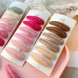 6PCS Cute Printing BB Hair Clips Fashion Handmade Crochet Girl Hair Clips Baby Hair Accessories Kids Accessories Headwear Gift