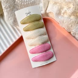 6PCS Cute Printing BB Hair Clips Fashion Handmade Crochet Girl Hair Clips Baby Hair Accessories Kids Accessories Headwear Gift