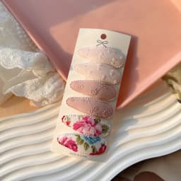 6PCS Cute Printing BB Hair Clips Fashion Handmade Crochet Girl Hair Clips Baby Hair Accessories Kids Accessories Headwear Gift