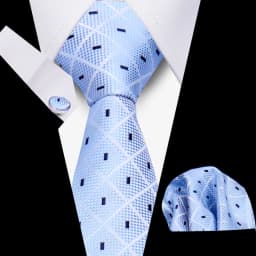 Tie Man Luxury Business Neck Tie For Mens Cufflinks Pocket Square Set 7.5cm Necktie For Wedding Party Shirts Sets White Cravats