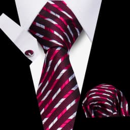 Tie Man Luxury Business Neck Tie For Mens Cufflinks Pocket Square Set 7.5cm Necktie For Wedding Party Shirts Sets White Cravats