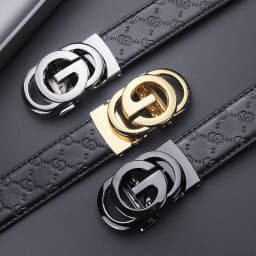 Luxury Men's Belt, Automatic Buckle Belt for Men, High Quality Genuine Leather Belt Printed Design Men's Business Belt Men