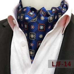 Mens Ascot Necktie Paisley Floral Ties For Man Polyester Jacquard Woven Cravat For Wedding Business Party Accessories