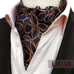 Mens Ascot Necktie Paisley Floral Ties For Man Polyester Jacquard Woven Cravat For Wedding Business Party Accessories