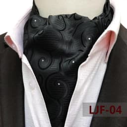 Mens Ascot Necktie Paisley Floral Ties For Man Polyester Jacquard Woven Cravat For Wedding Business Party Accessories