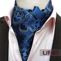 Mens Ascot Necktie Paisley Floral Ties For Man Polyester Jacquard Woven Cravat For Wedding Business Party Accessories