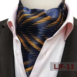 Mens Ascot Necktie Paisley Floral Ties For Man Polyester Jacquard Woven Cravat For Wedding Business Party Accessories