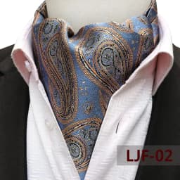 Mens Ascot Necktie Paisley Floral Ties For Man Polyester Jacquard Woven Cravat For Wedding Business Party Accessories