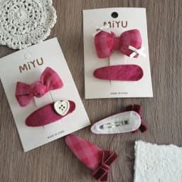 Japan-Korea Popular Fabric BB Hair Clips Set Bow Side Clips for Girls Daily & Party Hairpins Rose Bow Fabric Side Clips