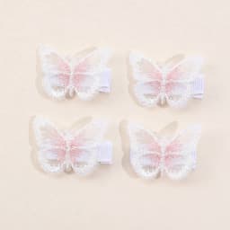 10Pcs Mesh Butterfly Hair Clips Sweet Rhinestone Hairpins Double-layer Giltter Barrette For Girls Kids Fashion Hair Accessories