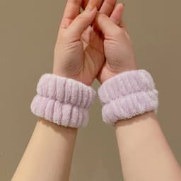 2PCS/set Cartoon Wash Face Hair Bands Cuff Waterproof Bands for Washing Face Spa Washband Microfiber Wristbands Wrist Sweatband