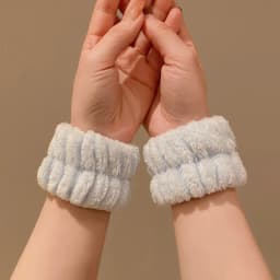 2PCS/set Cartoon Wash Face Hair Bands Cuff Waterproof Bands  for Washing Face Spa Washband Microfiber Wristbands Wrist Sweatband