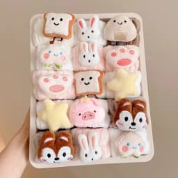 2PCS/set Cartoon Wash Face Hair Bands Cuff Waterproof Bands  for Washing Face Spa Washband Microfiber Wristbands Wrist Sweatband