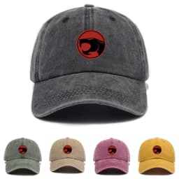 Printing Thunder Cats Washed Cotoon Baseball Cap Unisex Outdoor Adjustable Casual Retro Soft Top Dad Cap