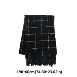 Tassel Plaid Wool Scarf Cashmere Shawl Solid Color Long Shawl Korean Style Scarves Wool Scarves Winter Cashmere Scarves Student