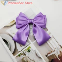 Solid Color Bow Ribbon Hair Clip New Women Bowknot Barrettes Women Ponytail Clip Headband Girls Hair Accessories Gift