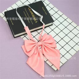 Oversized double-layer bow tie JK free gilded scarf sailor suit bow uniform accessories mint pink