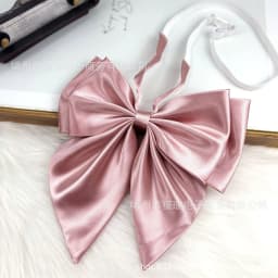 Oversized double-layer bow tie JK free gilded scarf sailor suit bow uniform accessories mint pink