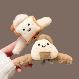 1 Pcs Ladies' Hair Grab Korean Sweet Rice Toast Kawaii Plush Versatile Hair Claws High-quality Luxury Brand Hair Accessories