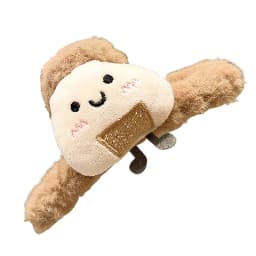 1 Pcs Ladies' Hair Grab Korean Sweet Rice Toast Kawaii Plush Versatile Hair Claws High-quality Luxury Brand Hair Accessories