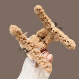 1 Pcs Ladies' Hair Grab Korean Sweet Rice Toast Kawaii Plush Versatile Hair Claws High-quality Luxury Brand Hair Accessories