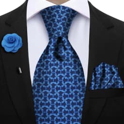 Luxury Soft Silk Mens Ties Floral Brown Green Red Ties Paisley NeckTie Pocket Square Brooch Set Men's Wedding Party Tie