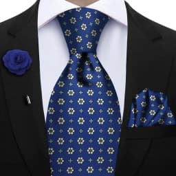 Luxury Soft Silk Mens Ties Floral Brown Green Red Ties Paisley NeckTie Pocket Square Brooch Set Men's Wedding Party Tie