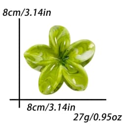 1/6pcs Hawaiian Beach Vacation Frangipani Hair Clips for Woman Elegant Shark Clip Fashion Girls Ponytail Clip Hair Clamp