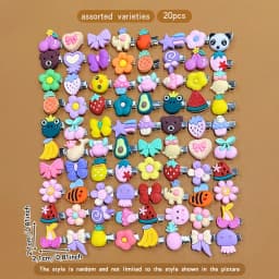 20Pcs Cartoon Cute Hair Clips Assorted Daily Use Hair Accessories