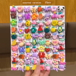 20Pcs Cartoon Cute Hair Clips Assorted Daily Use Hair Accessories