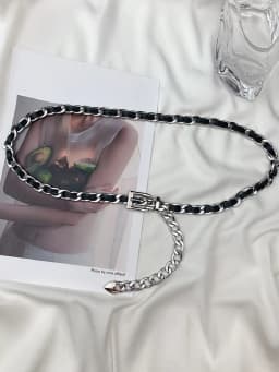 1 piece women's waist chain decoration dress suit waist metal thin waistband versatile fashion retro trend ins style belt for da