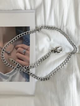 1 piece women's waist chain decoration dress suit waist metal thin waistband versatile fashion retro trend ins style belt for da