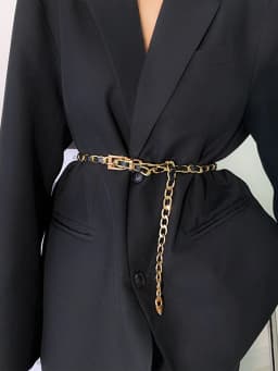 1 piece women's waist chain decoration dress suit waist metal thin waistband versatile fashion retro trend ins style belt for da